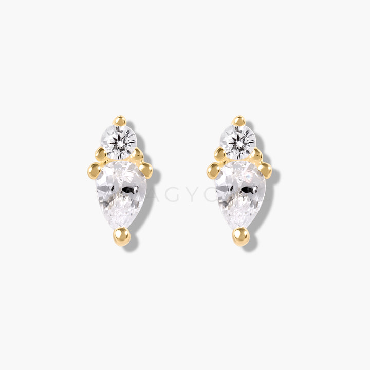 Mini Marquise Studs- Gold - Swagychic