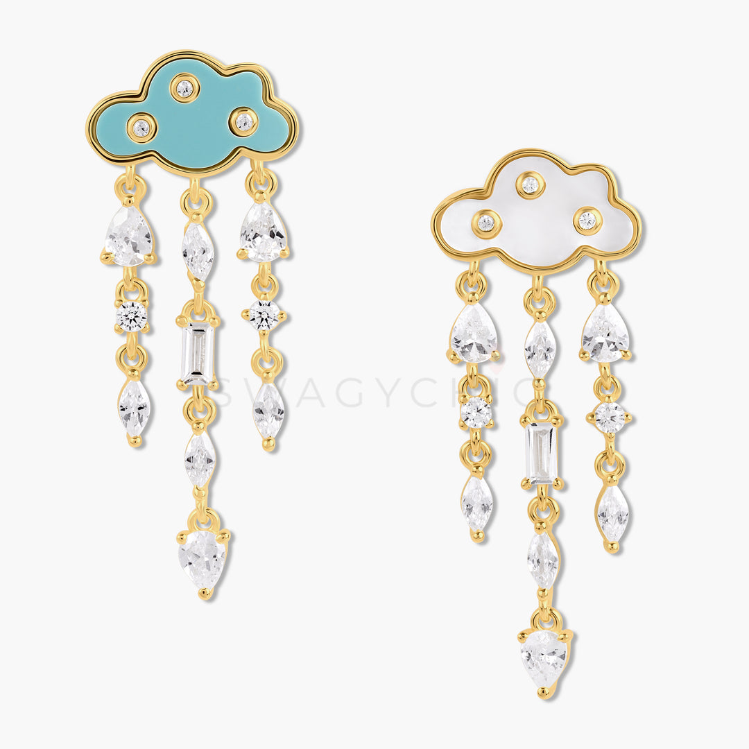 Multi-Stone Cloud Earrings - Swagychic