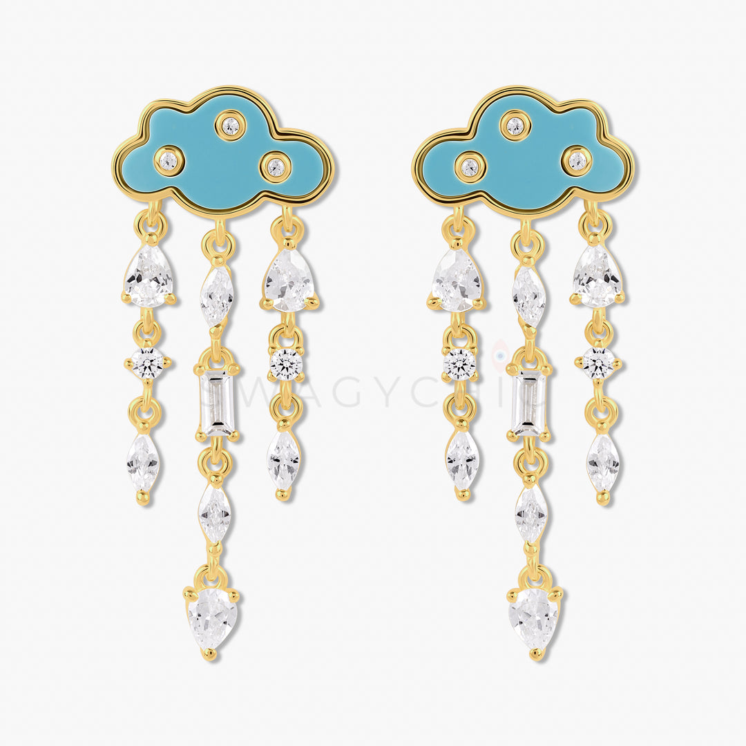 Multi-Stone Cloud Earrings - Swagychic