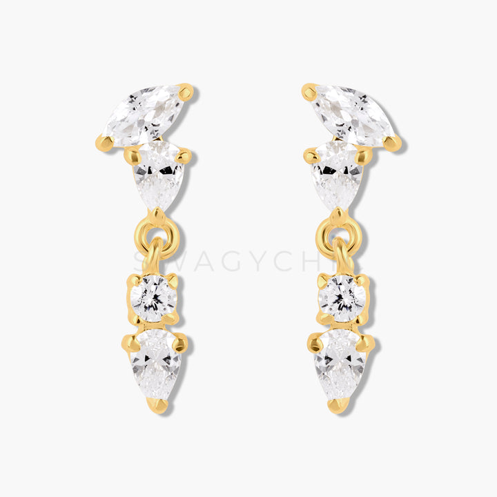 Multi-Stone Drop Studs - Swagychic