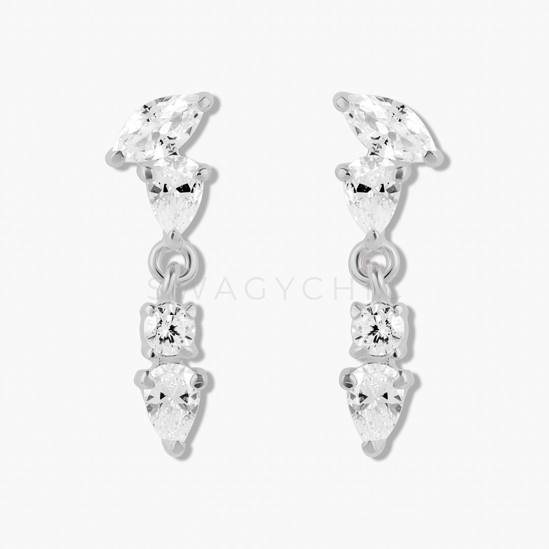 Multi-Stone Drop Studs - Swagychic