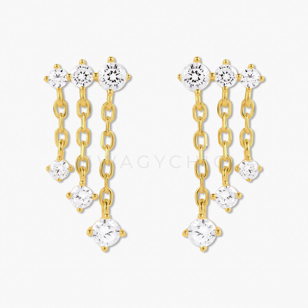 Triple Dangle Studs - Swagychic