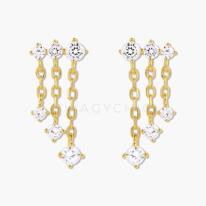 Triple Dangle Studs - Swagychic