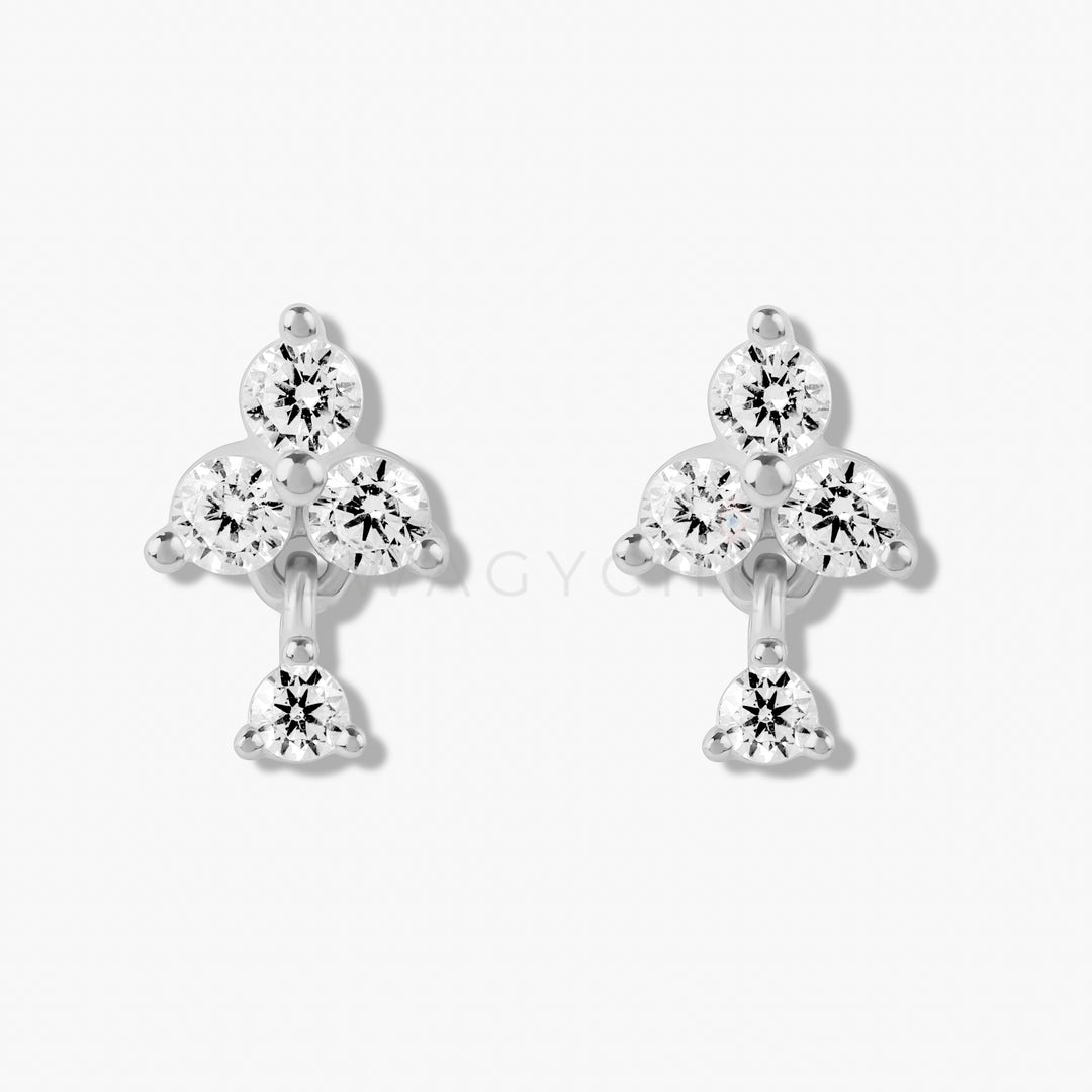 Triple Dot Dangle Studs - Swagychic