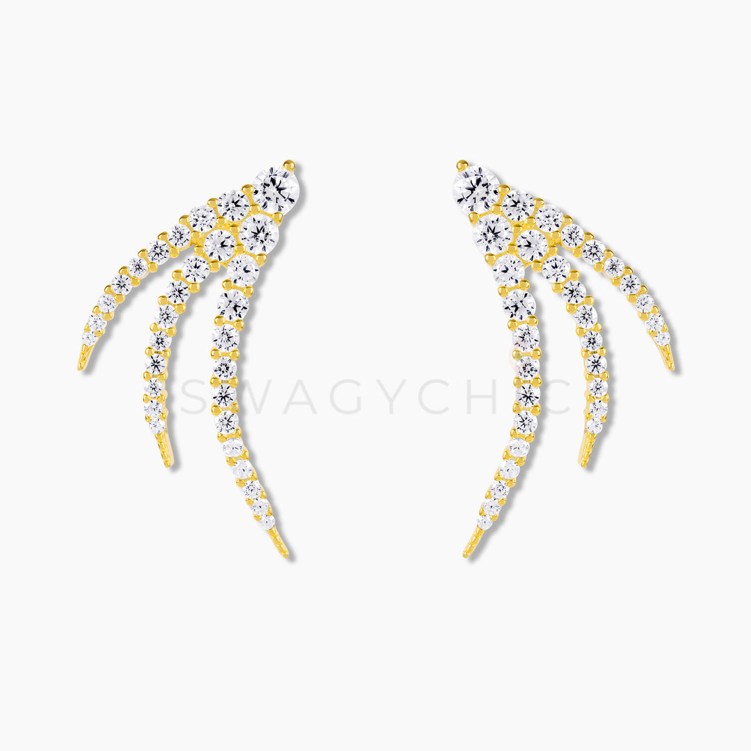 Triple Graduated Spike Stud Earrings - Swagychic