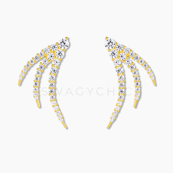 Triple Graduated Spike Stud Earrings - Swagychic