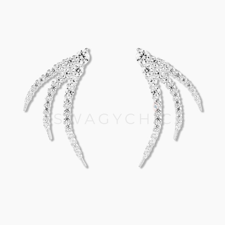 Triple Graduated Spike Stud Earrings - Swagychic