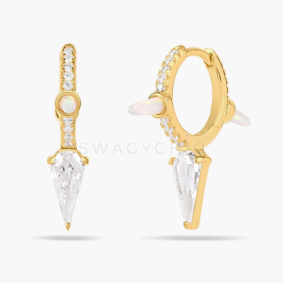 Triple Stone Spike Huggies - Swagychic