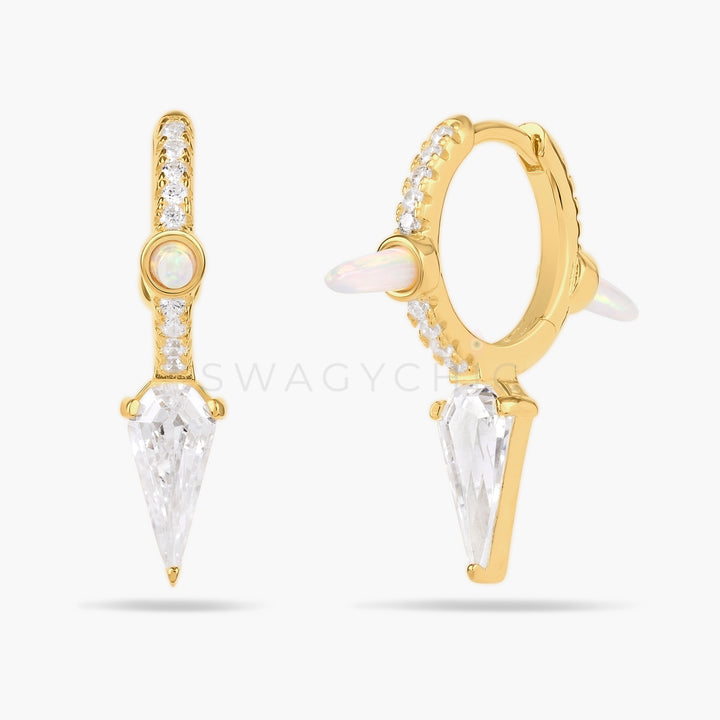 Triple Stone Spike Huggies - Swagychic