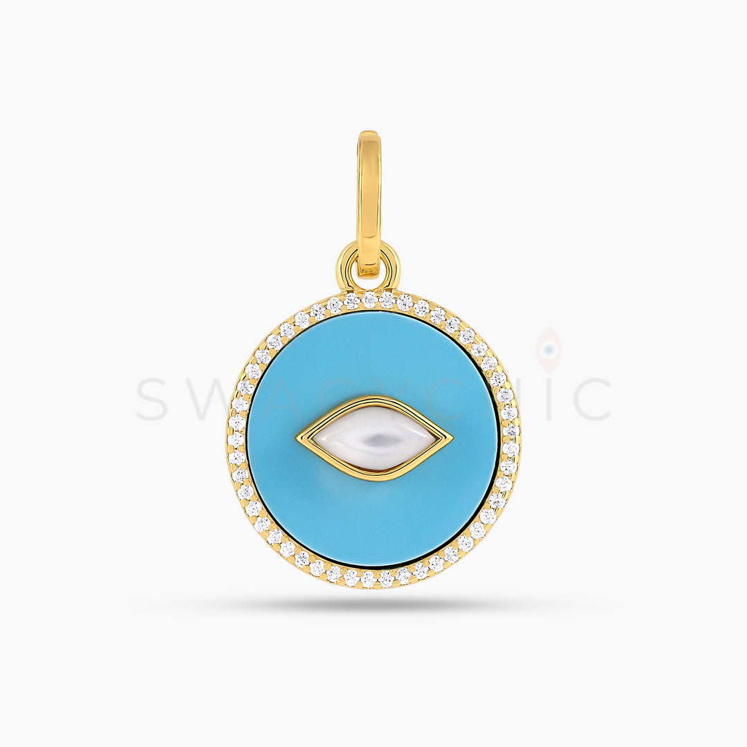 Turquoise x Mother of Pearl Charm - Swagychic