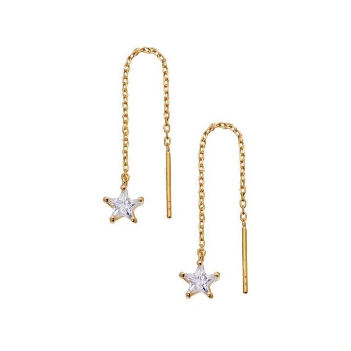 Star Dangle Threader Earrings