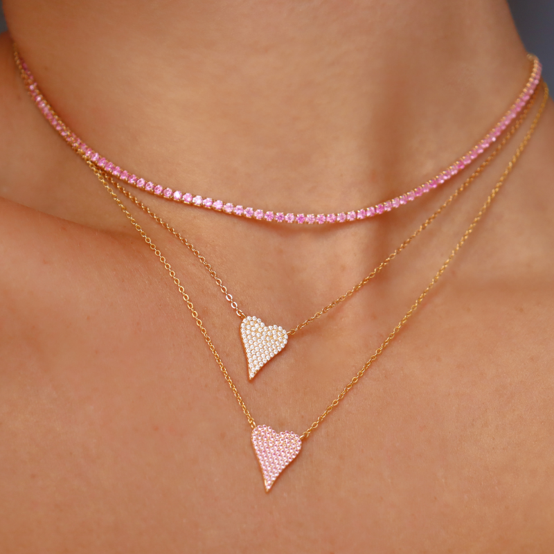 Pink Tennis Choker