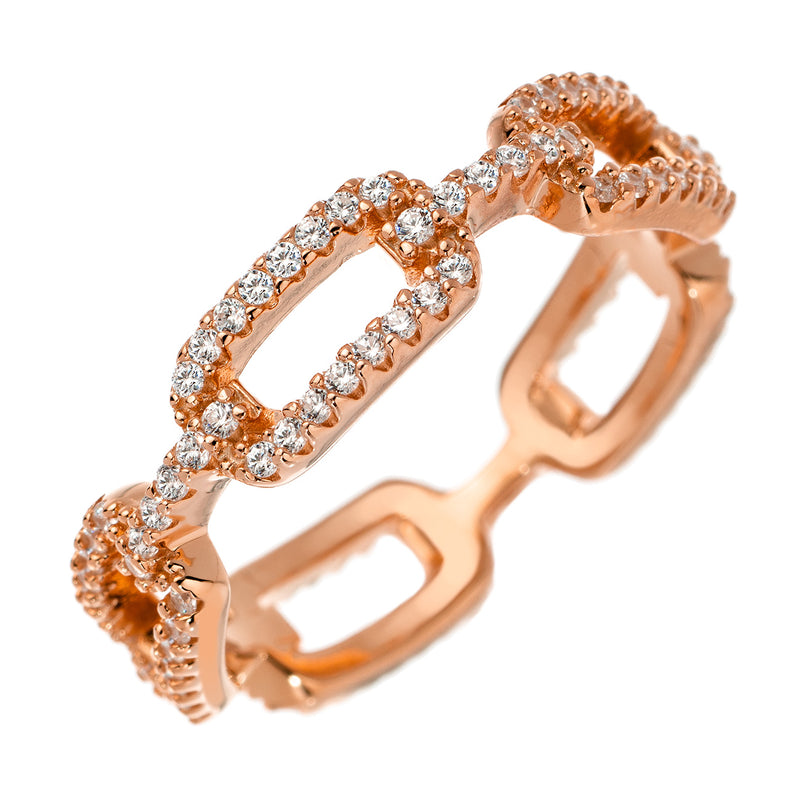 Rose-Gold Link Ring