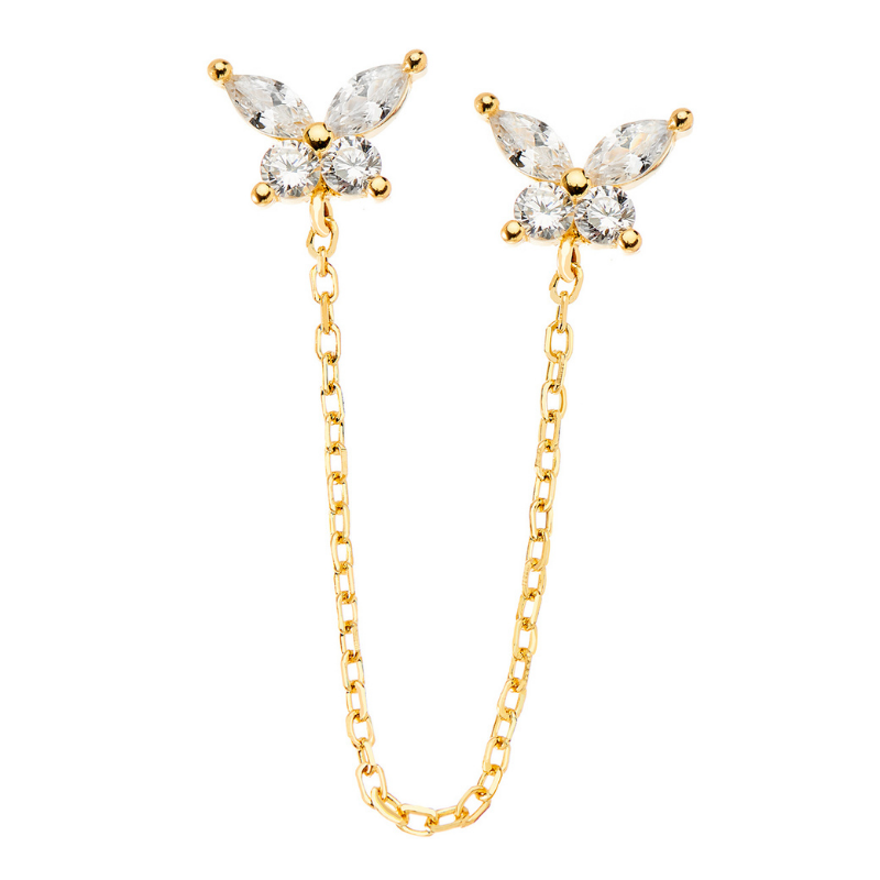 Butterfly Double Piercing - Swagychic