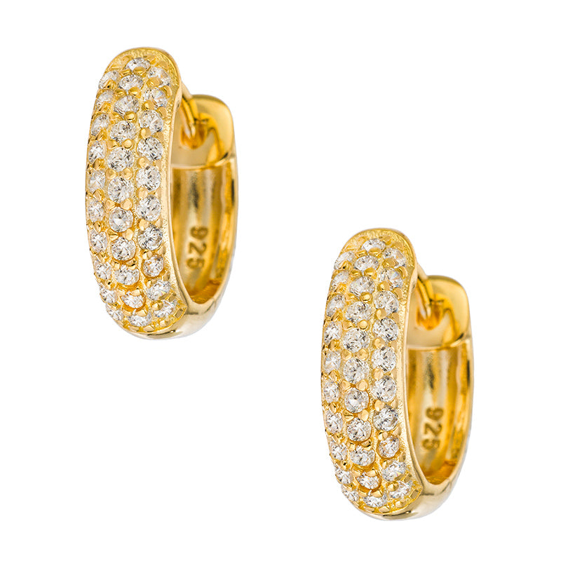 Chunky Pave Huggies - Swagychic