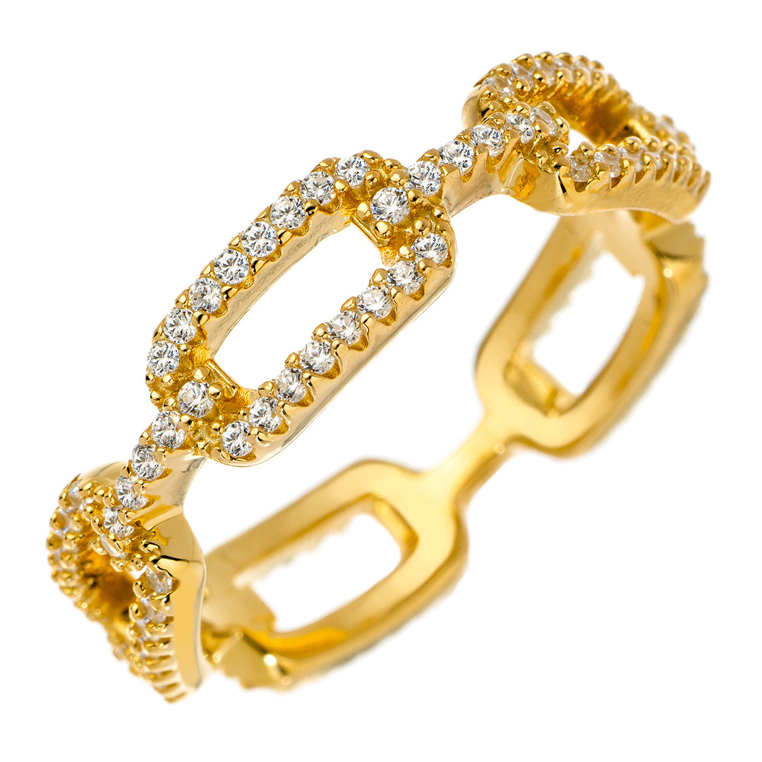 Everyday Pave Link Ring - Swagychic