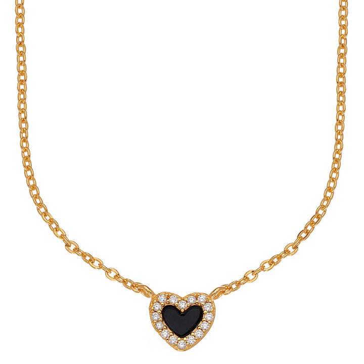 Mini Natural Stone Heart Necklace - Swagychic