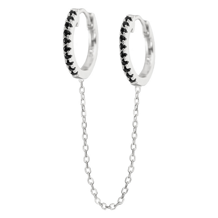 Silver Double Huggie - Swagychic