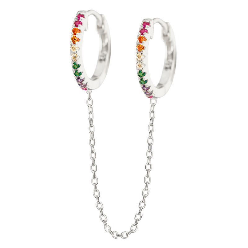 Silver Double Huggie - Swagychic