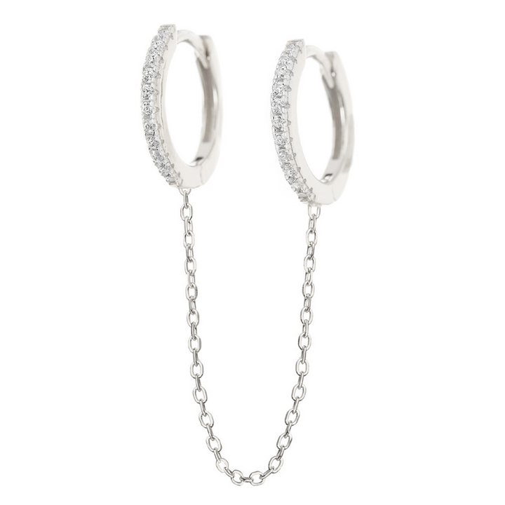 Silver Double Huggie - Swagychic