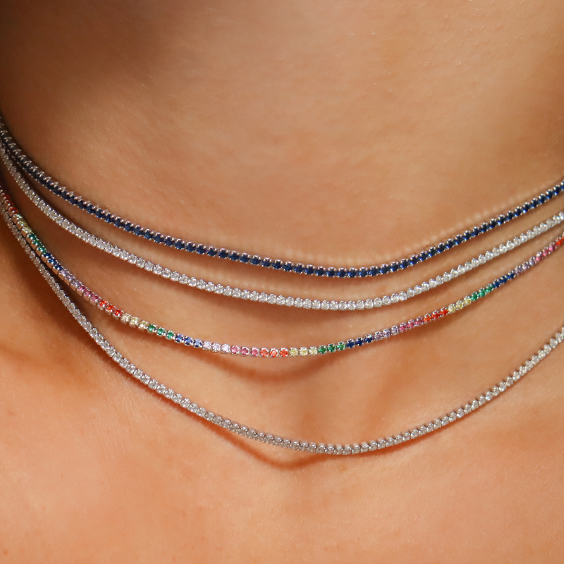 Silver Tennis Choker - Swagychic